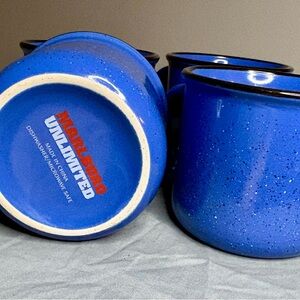 Marlboro Unlimited Blue Speckled Stoneware Mugs